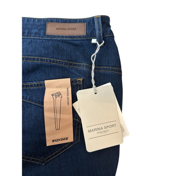 Marina Rinaldi Sport‎ Jeans Women's Size 31 (US 22) Wonder Blue Denim Plus New - Picture 7 of 13